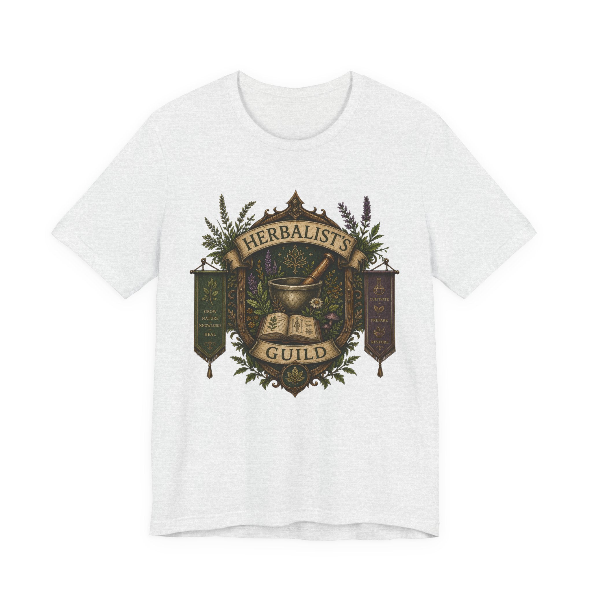 Herbalists Guild Tee — Vintage Apothecary Mortar & Pestle T-Shirt