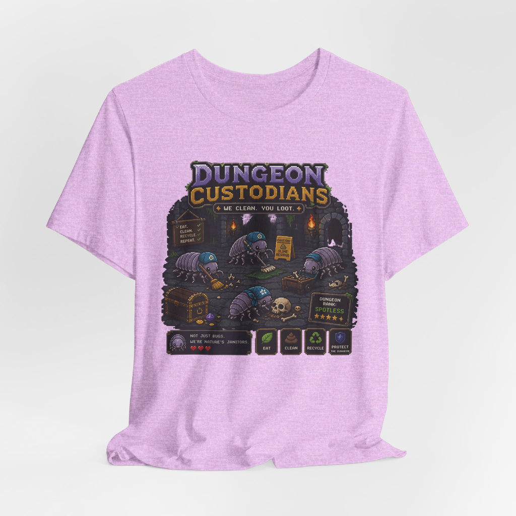 Dungeon Custodians T‑Shirt — Retro Pixel RPG Monsters Gaming Tee