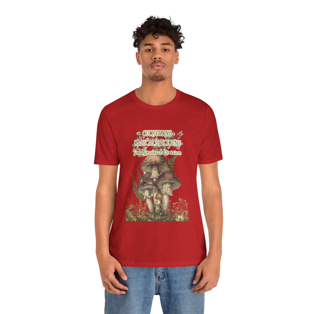 Mushroom Field Research Tee — "Cultivating Magical Specimens" Botanical Graphic Shirt