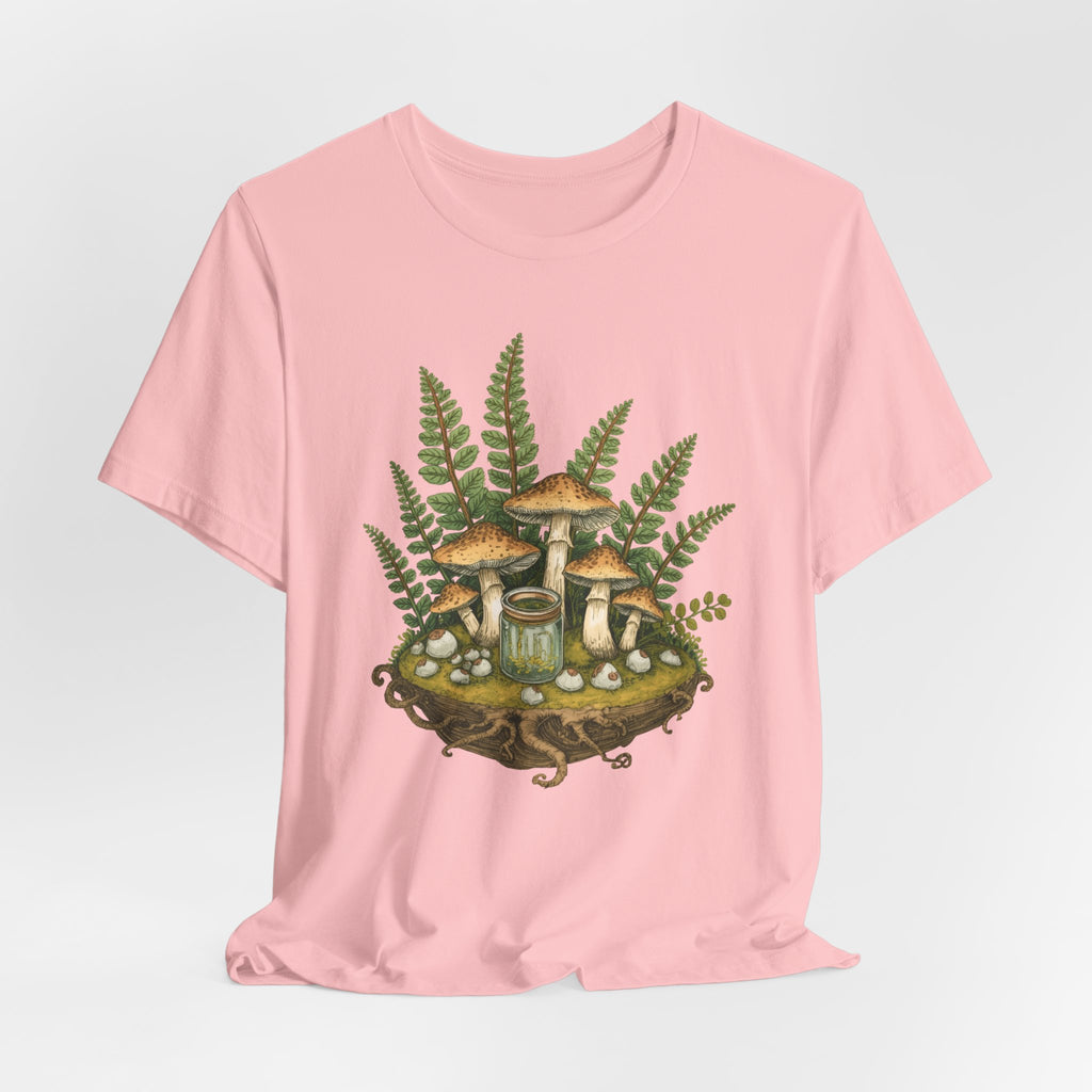 Mushroom Forest Tee — Ferns & Fairy Fungi Graphic T-Shirt