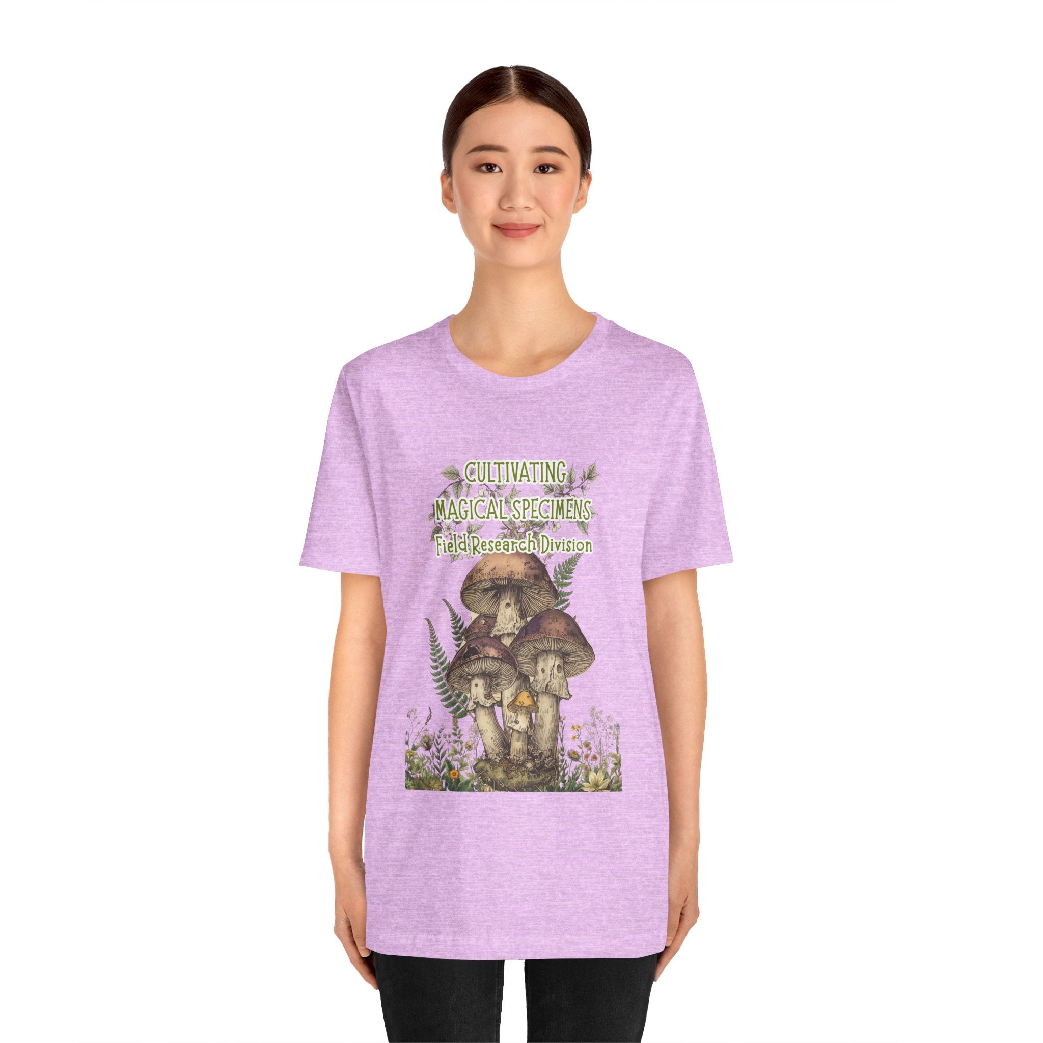 Mushroom Field Research Tee — "Cultivating Magical Specimens" Botanical Graphic Shirt