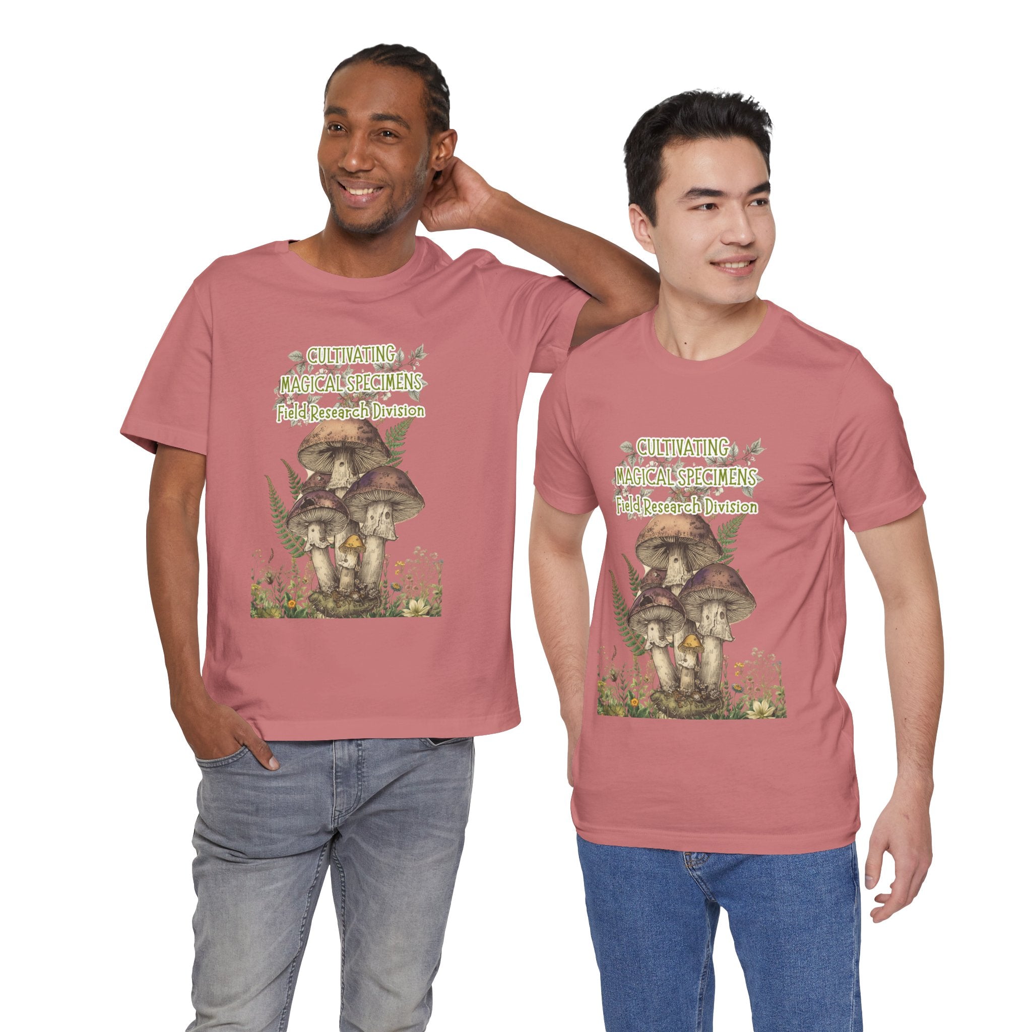 Mushroom Field Research Tee — "Cultivating Magical Specimens" Botanical Graphic Shirt