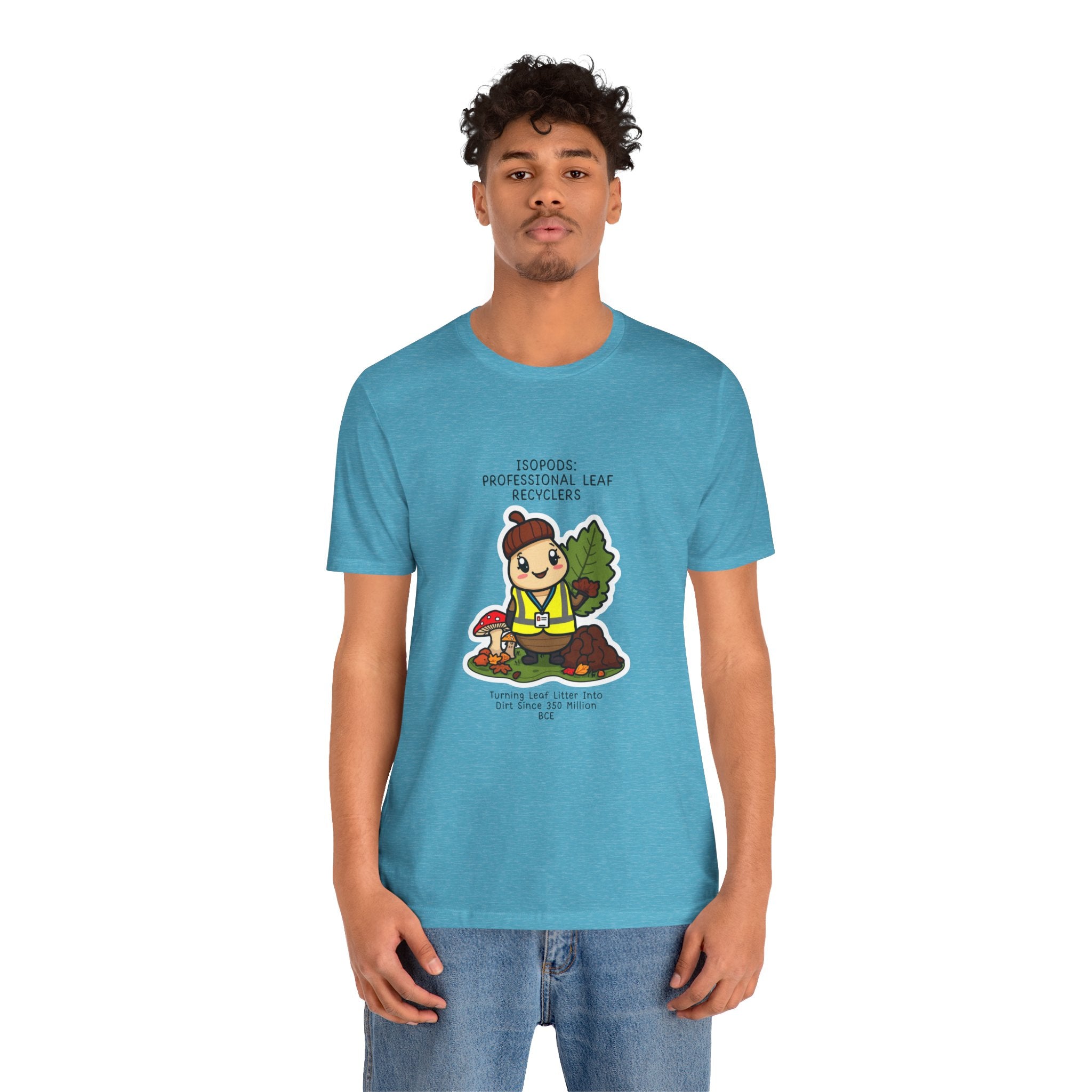 Leaf Recycler Cute Graphic Tee — “Professional Leaf Recyclers” Isopod Worker Shirt