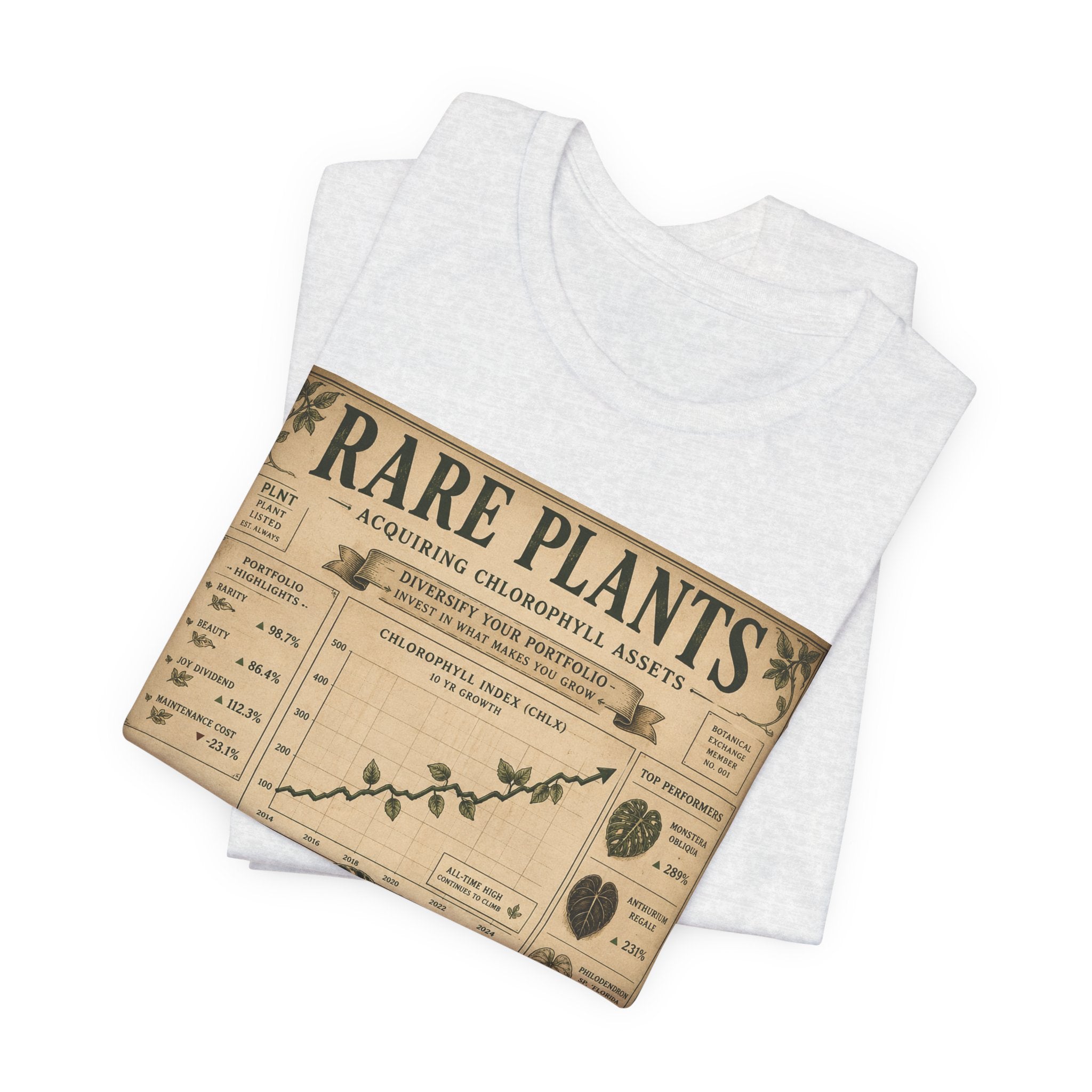 Rare Plants Vintage Graphic Tee — Botanical Chart T-Shirt