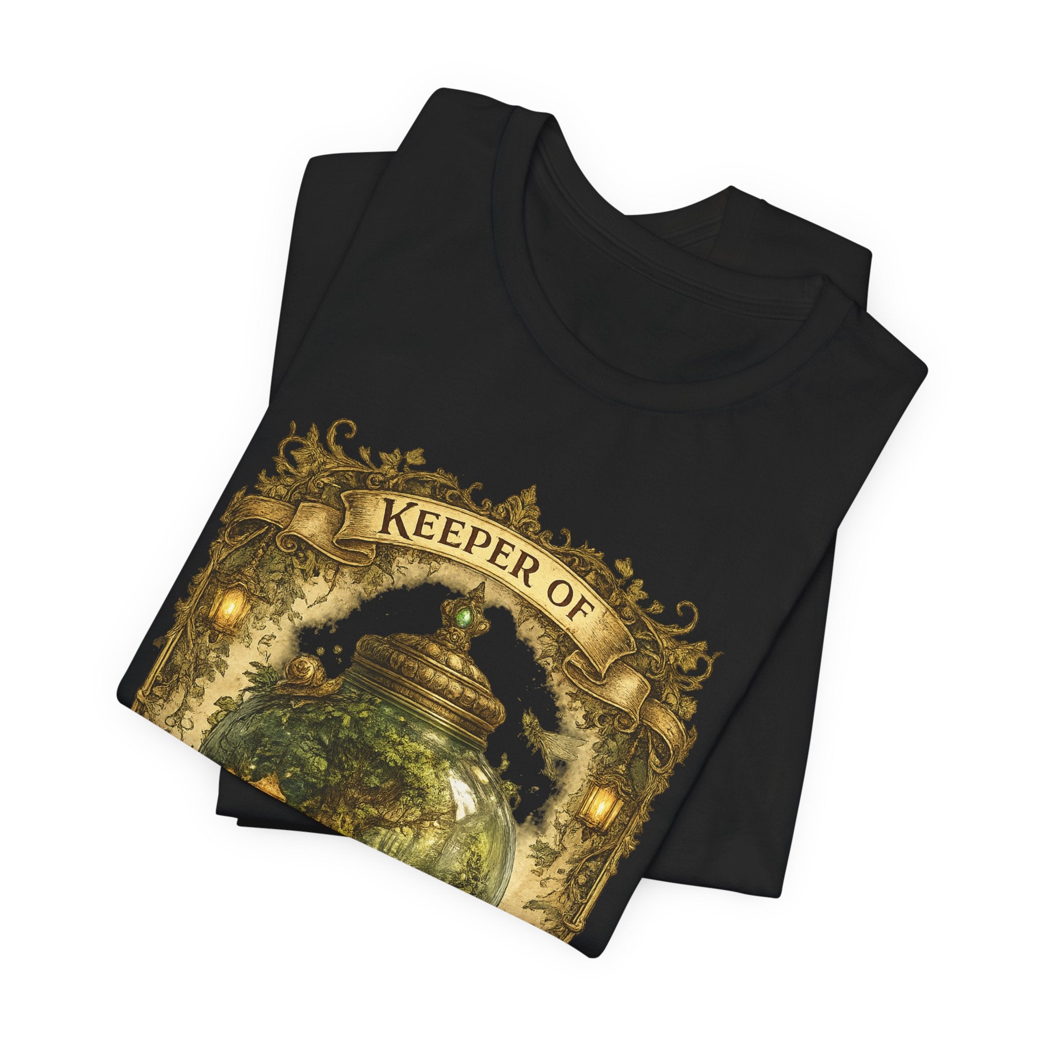 Keeper of Pocket Forests T-Shirt — Fantasy Terrarium Nature Tee