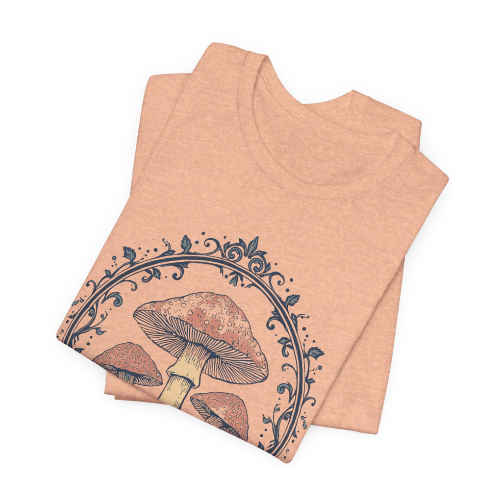 Mushroom Meadow Tee — Vintage Botanical Fungi Graphic T-Shirt