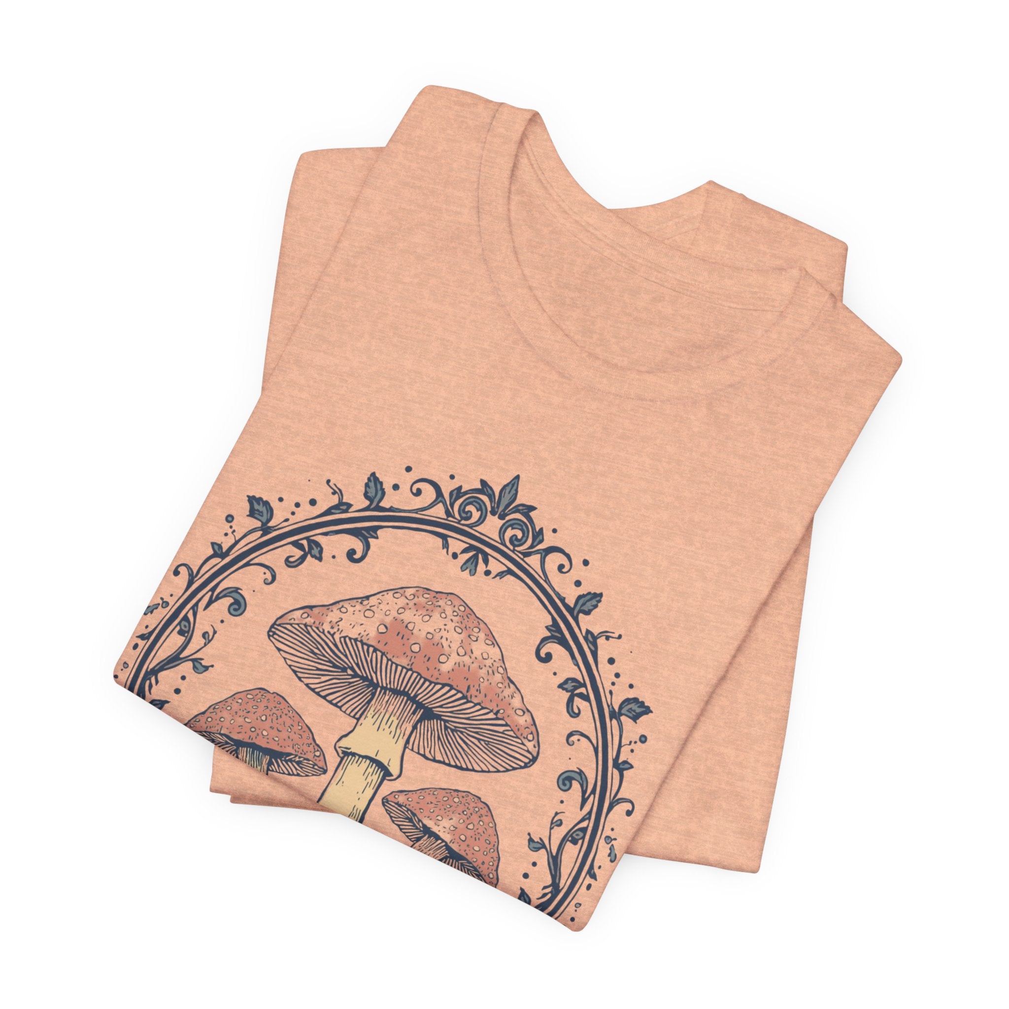 Mushroom Meadow Tee — Vintage Botanical Fungi Graphic T-Shirt
