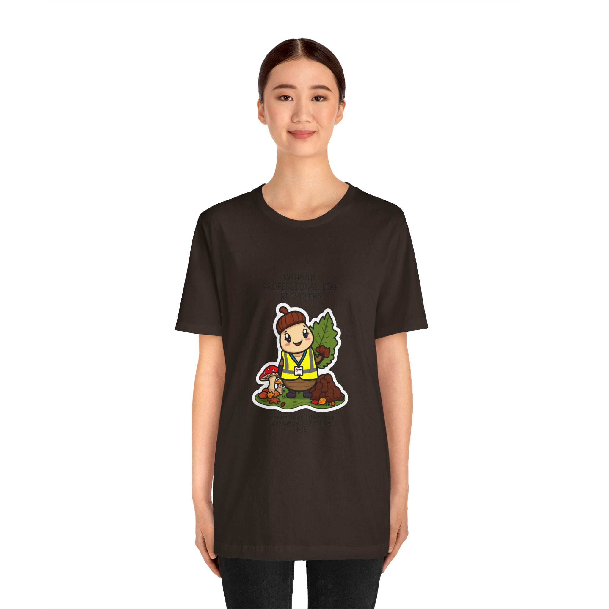 Leaf Recycler Cute Graphic Tee — “Professional Leaf Recyclers” Isopod Worker Shirt