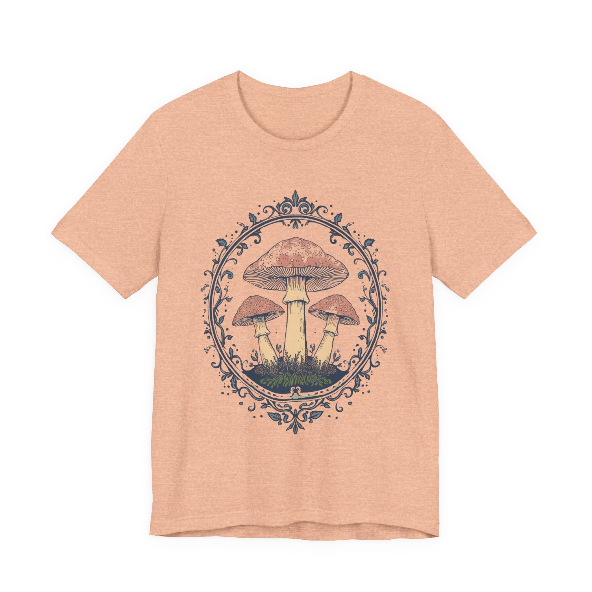 Mushroom Meadow Tee — Vintage Botanical Fungi Graphic T-Shirt