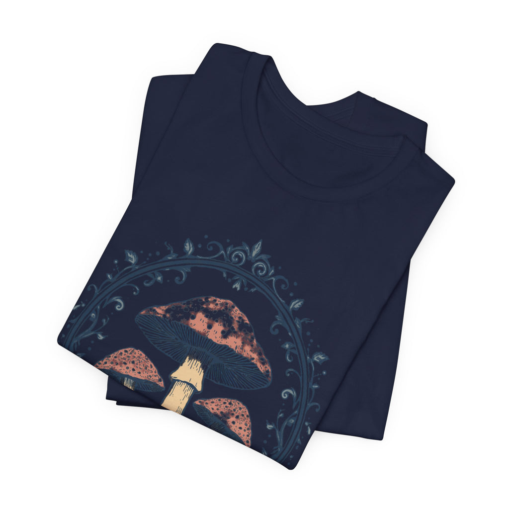 Mushroom Meadow Tee — Vintage Botanical Fungi Graphic T-Shirt