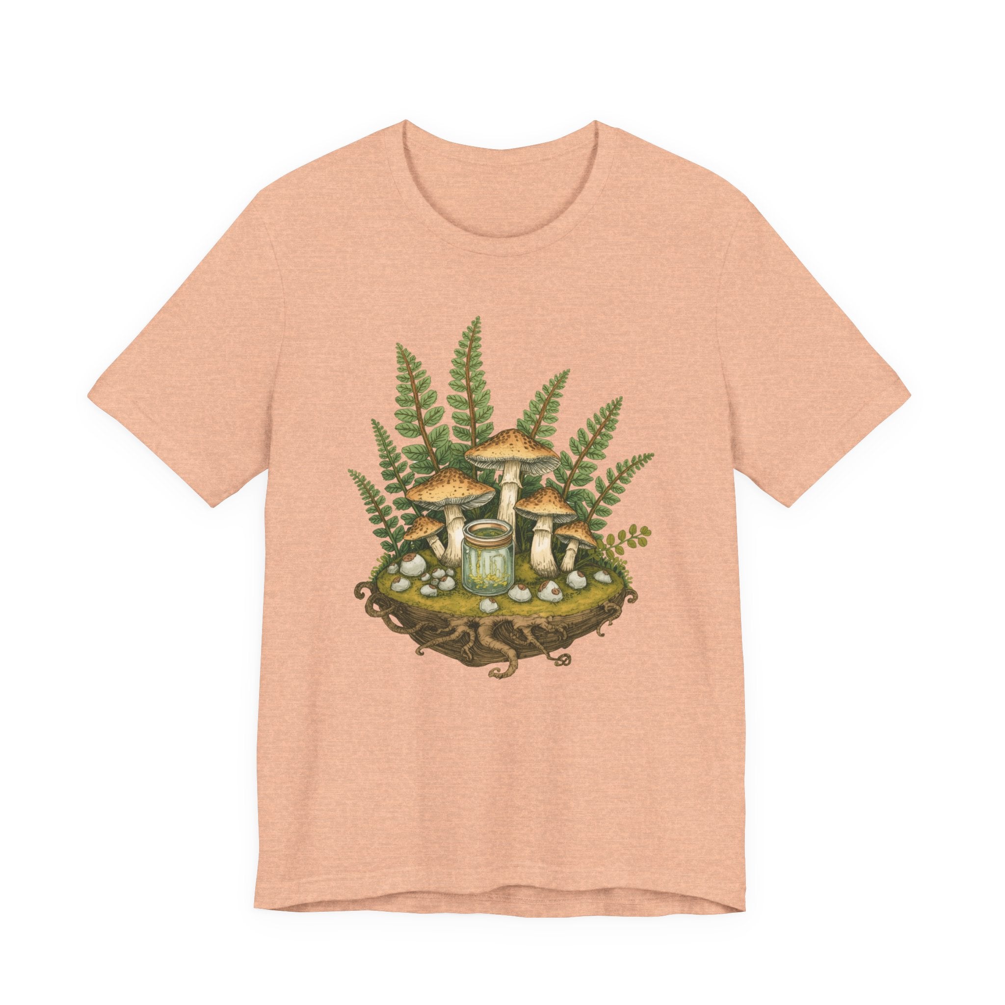 Mushroom Forest Tee — Ferns & Fairy Fungi Graphic T-Shirt