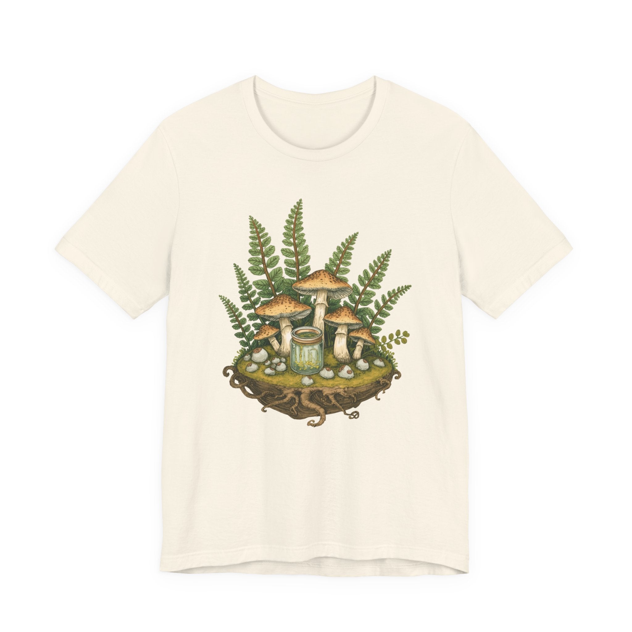Mushroom Forest Tee — Ferns & Fairy Fungi Graphic T-Shirt