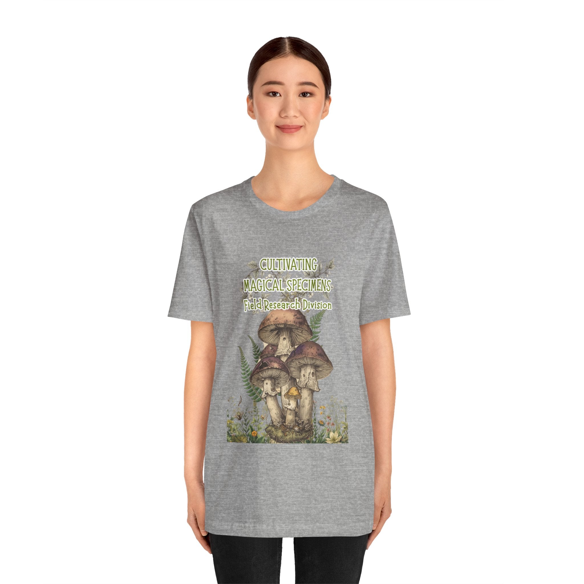 Mushroom Field Research Tee — "Cultivating Magical Specimens" Botanical Graphic Shirt