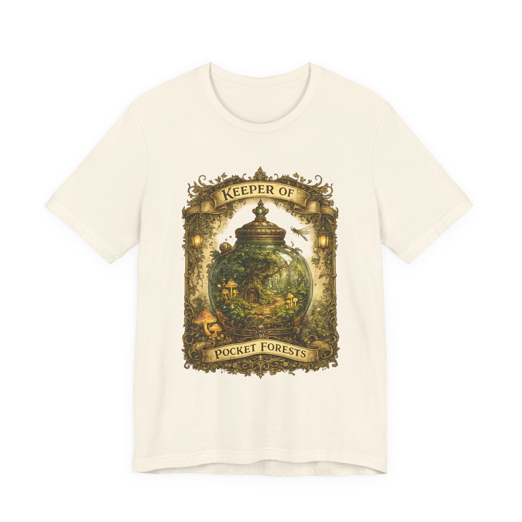 Keeper of Pocket Forests T-Shirt — Fantasy Terrarium Nature Tee