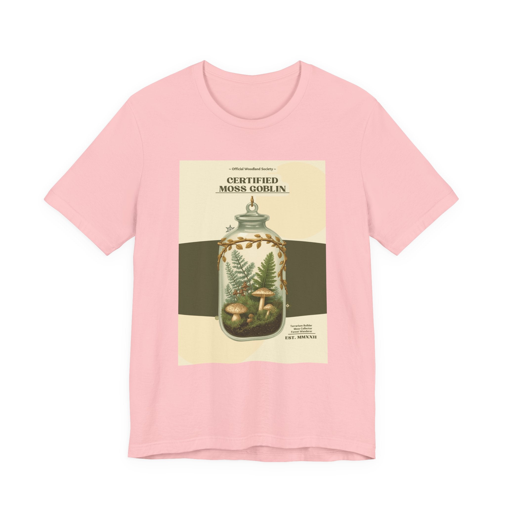 Moss Goblin Tee – 'Certified Moss Goblin' Botanical Jar Graphic T‑Shirt