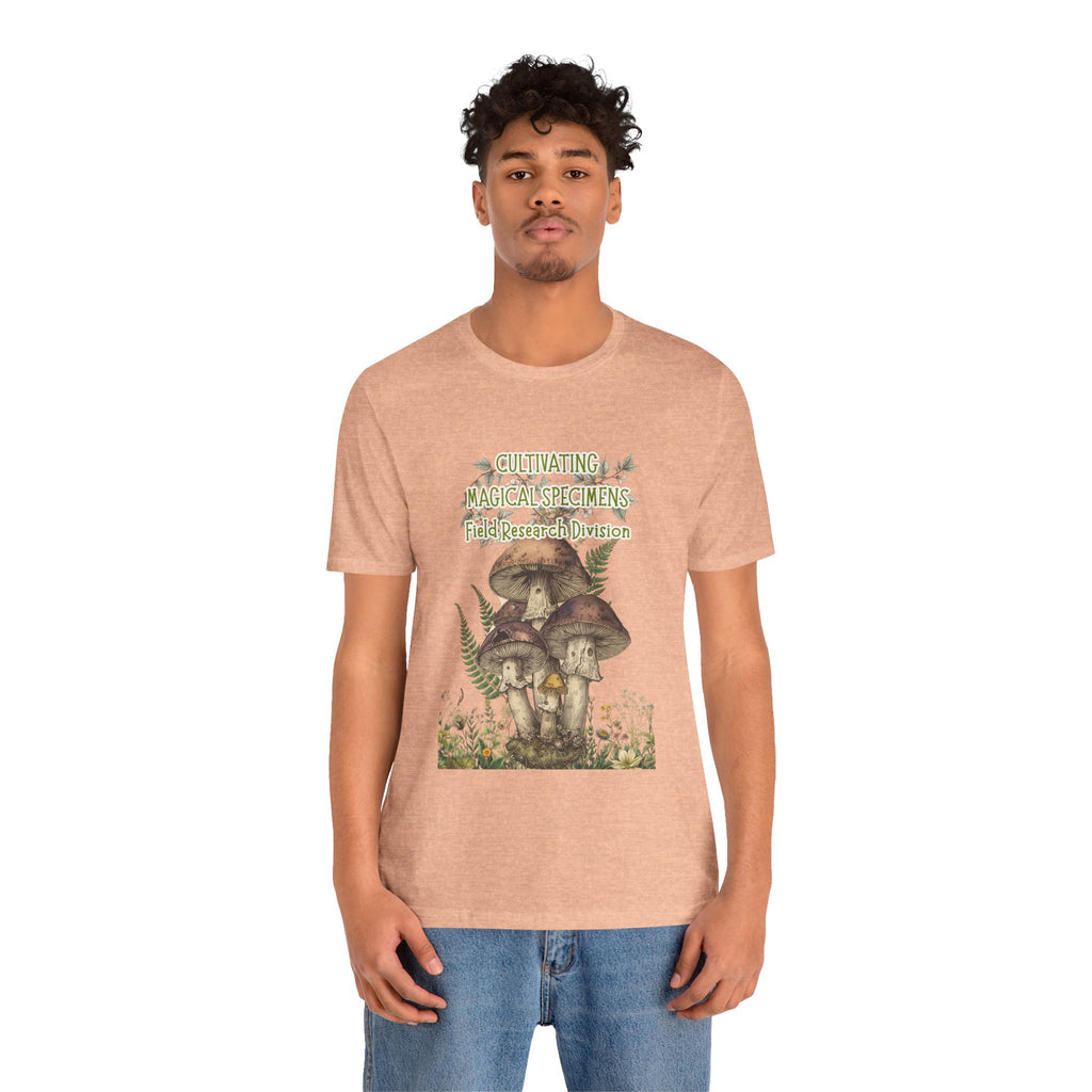 Mushroom Field Research Tee — "Cultivating Magical Specimens" Botanical Graphic Shirt