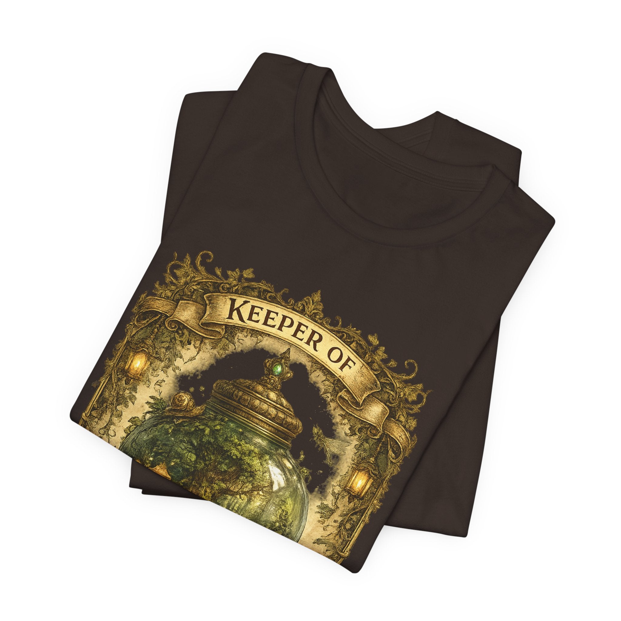 Keeper of Pocket Forests T-Shirt — Fantasy Terrarium Nature Tee