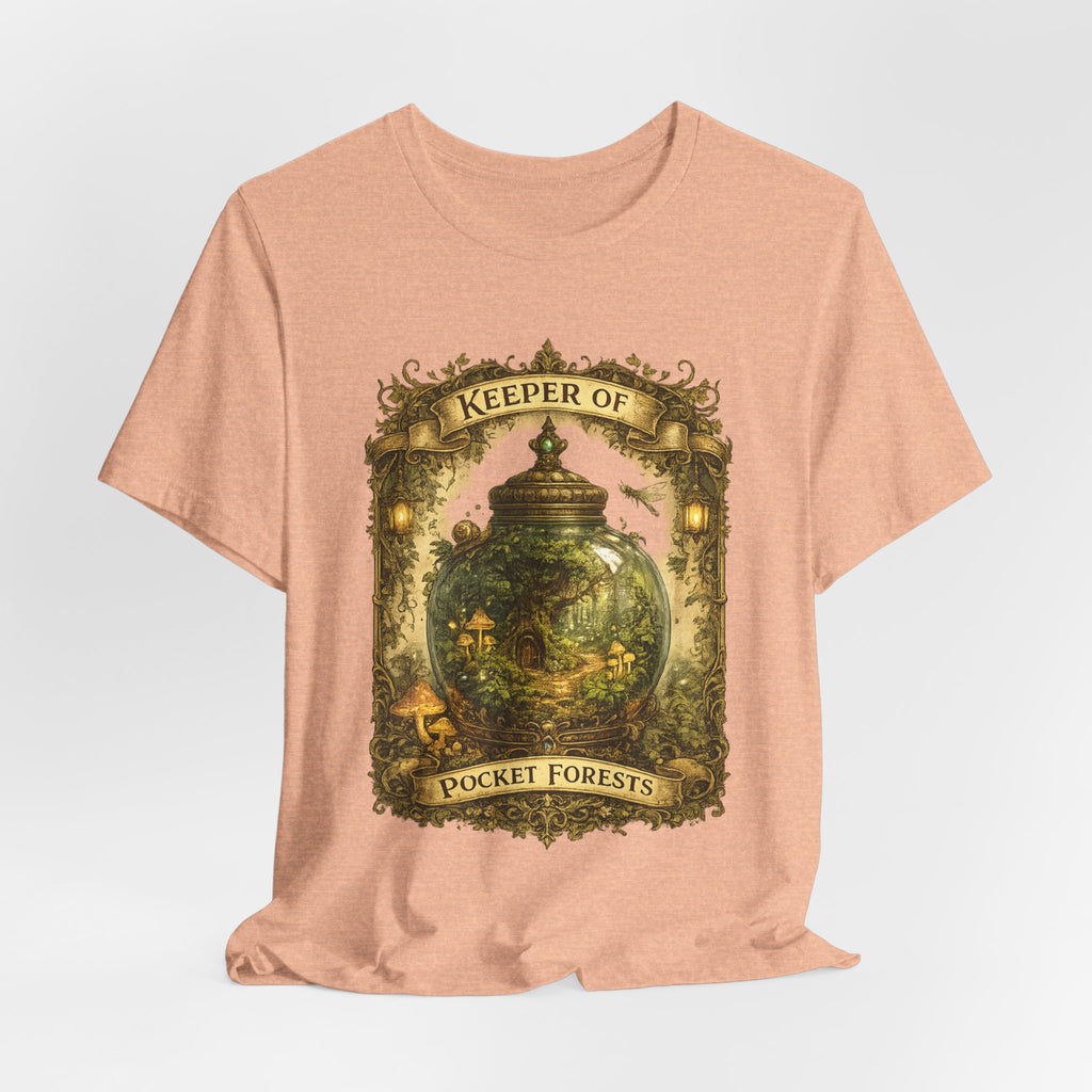 Keeper of Pocket Forests T-Shirt — Fantasy Terrarium Nature Tee