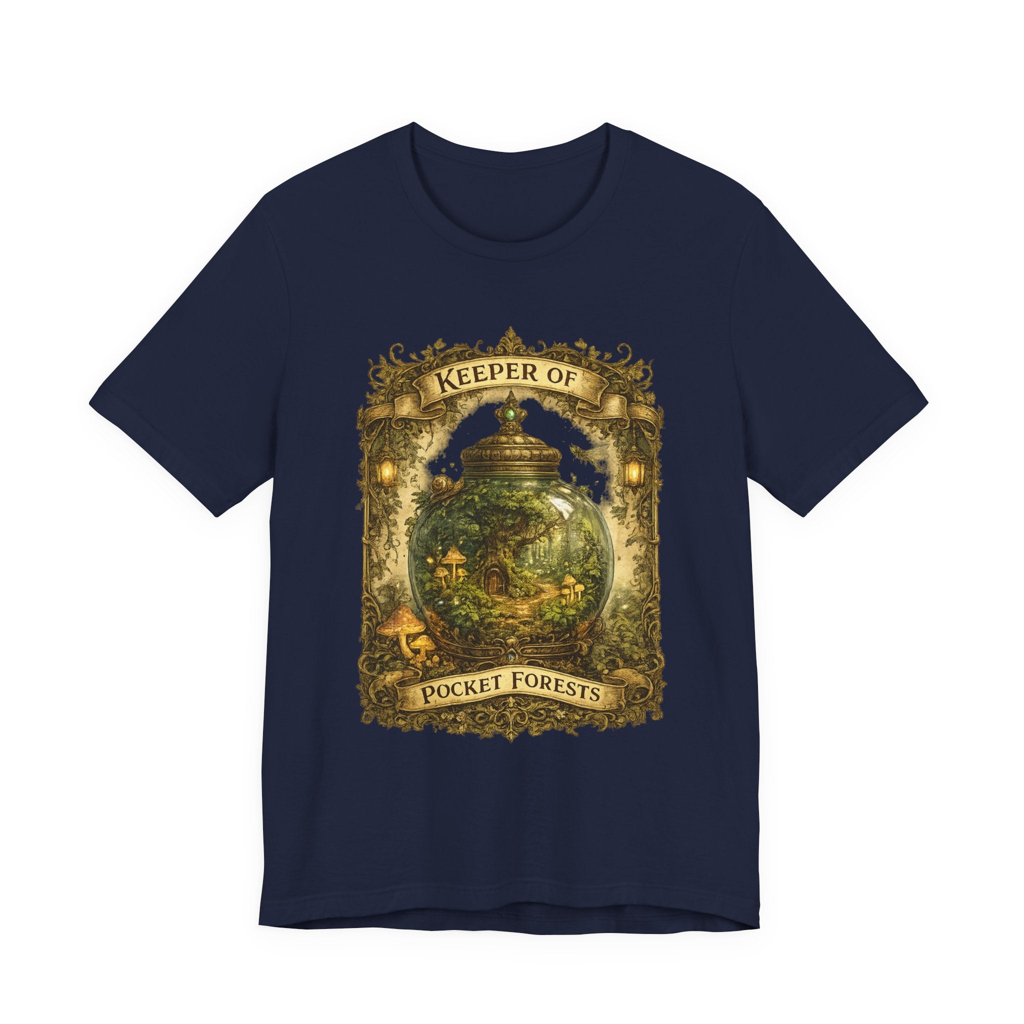 Keeper of Pocket Forests T-Shirt — Fantasy Terrarium Nature Tee