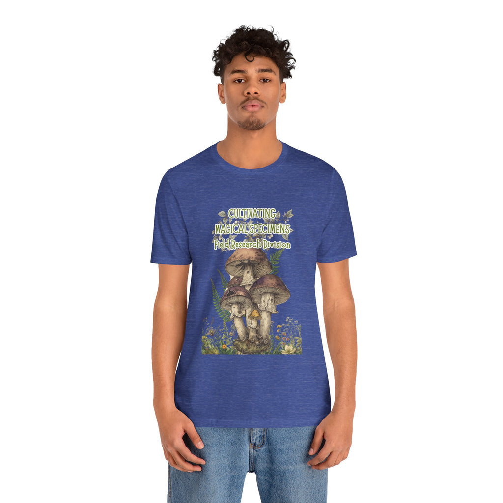 Mushroom Field Research Tee — "Cultivating Magical Specimens" Botanical Graphic Shirt