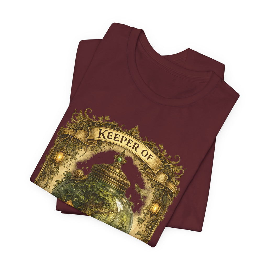Keeper of Pocket Forests T-Shirt — Fantasy Terrarium Nature Tee