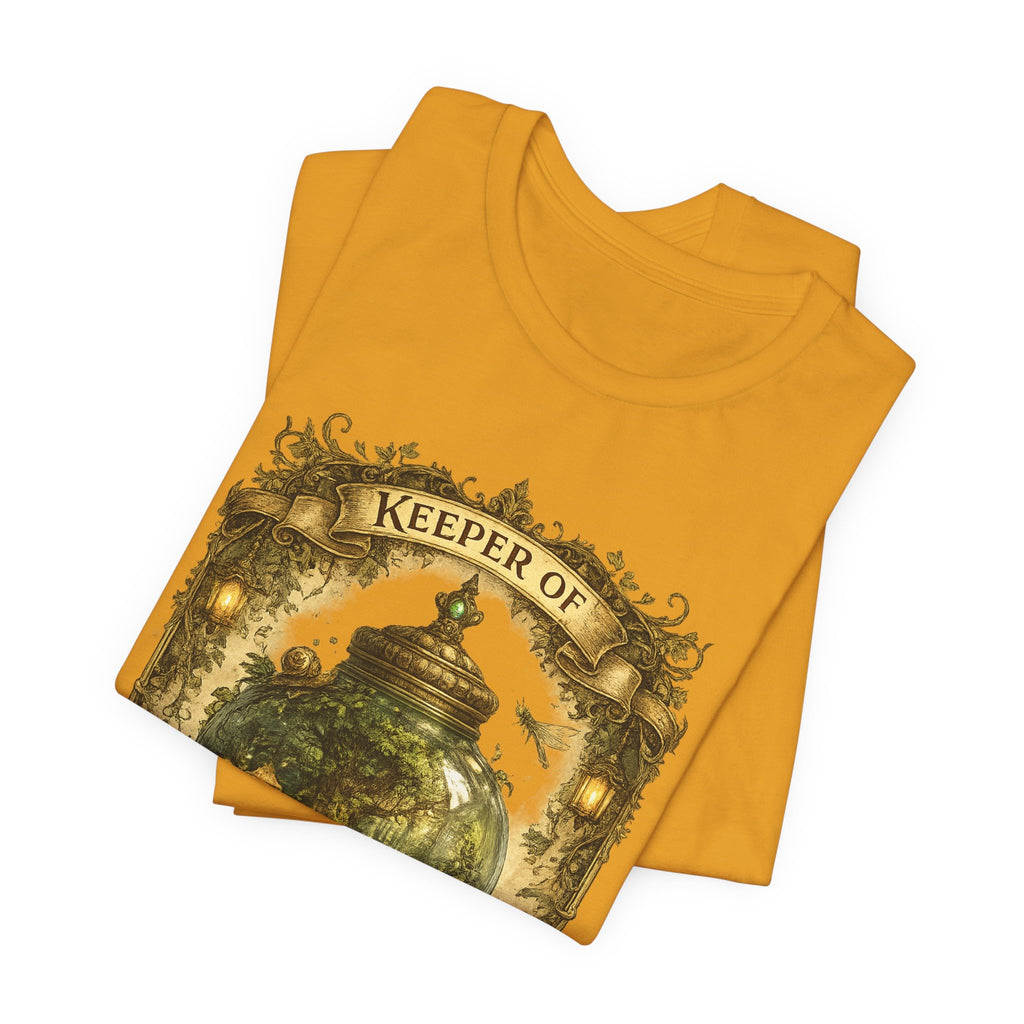 Keeper of Pocket Forests T-Shirt — Fantasy Terrarium Nature Tee
