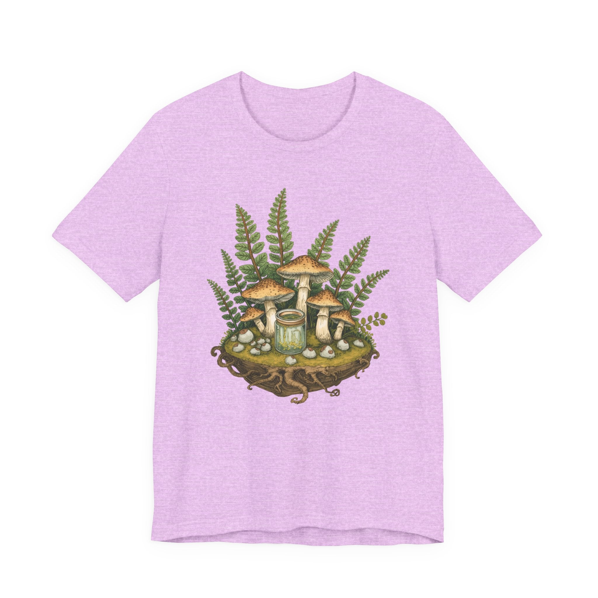 Mushroom Forest Tee — Ferns & Fairy Fungi Graphic T-Shirt