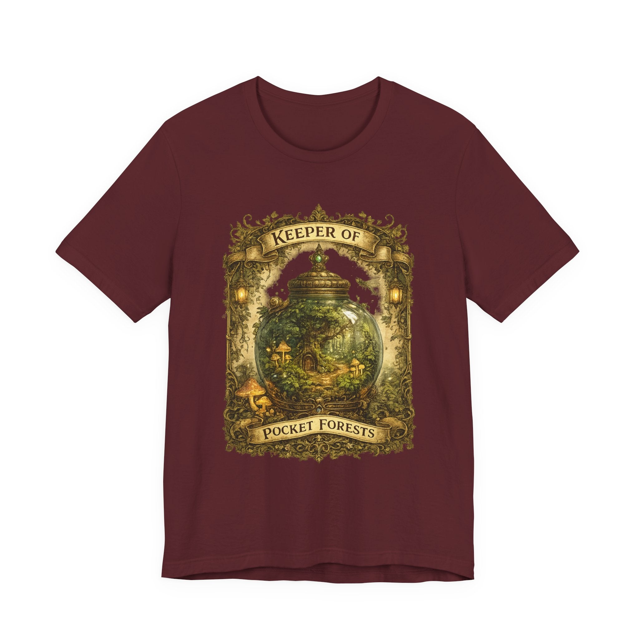 Keeper of Pocket Forests T-Shirt — Fantasy Terrarium Nature Tee