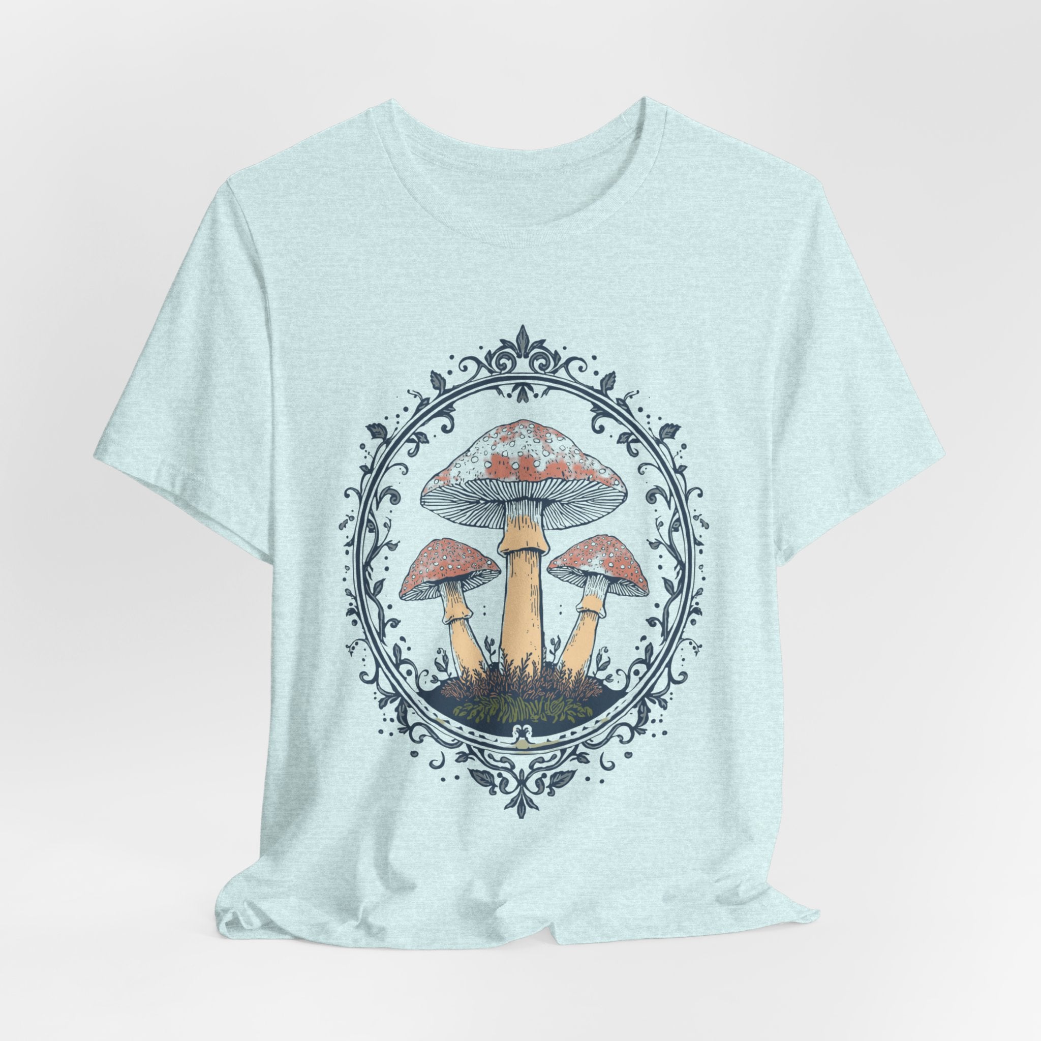 Mushroom Meadow Tee — Vintage Botanical Fungi Graphic T-Shirt