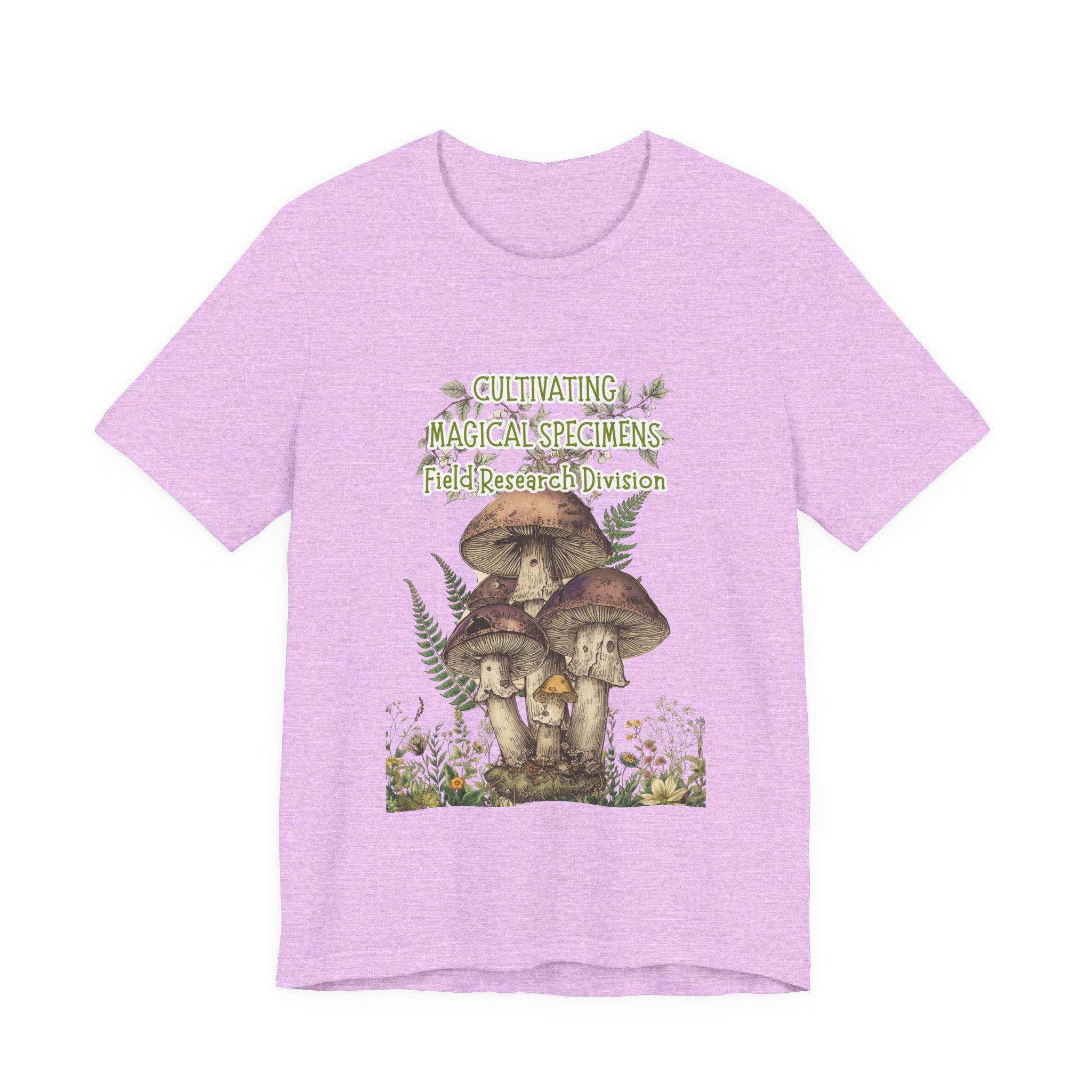 Mushroom Field Research Tee — "Cultivating Magical Specimens" Botanical Graphic Shirt