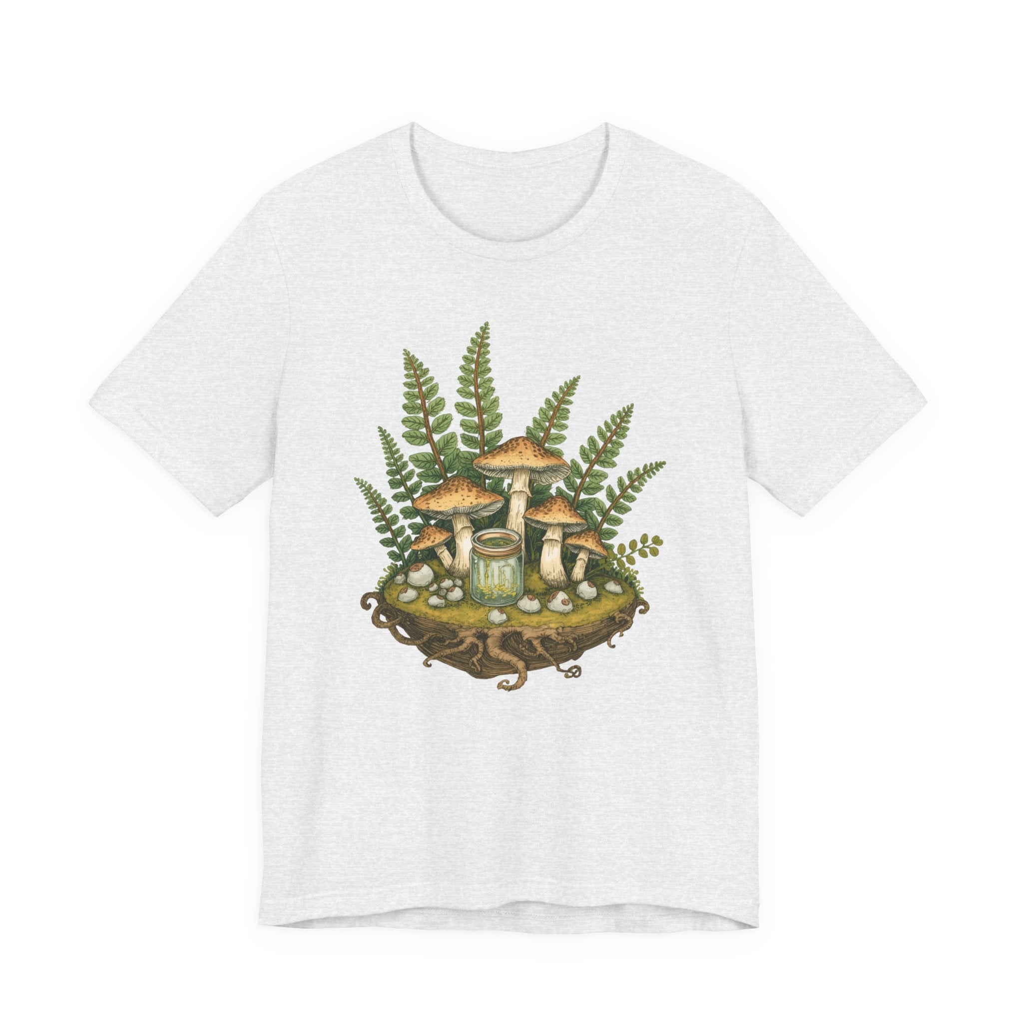 Mushroom Forest Tee — Ferns & Fairy Fungi Graphic T-Shirt