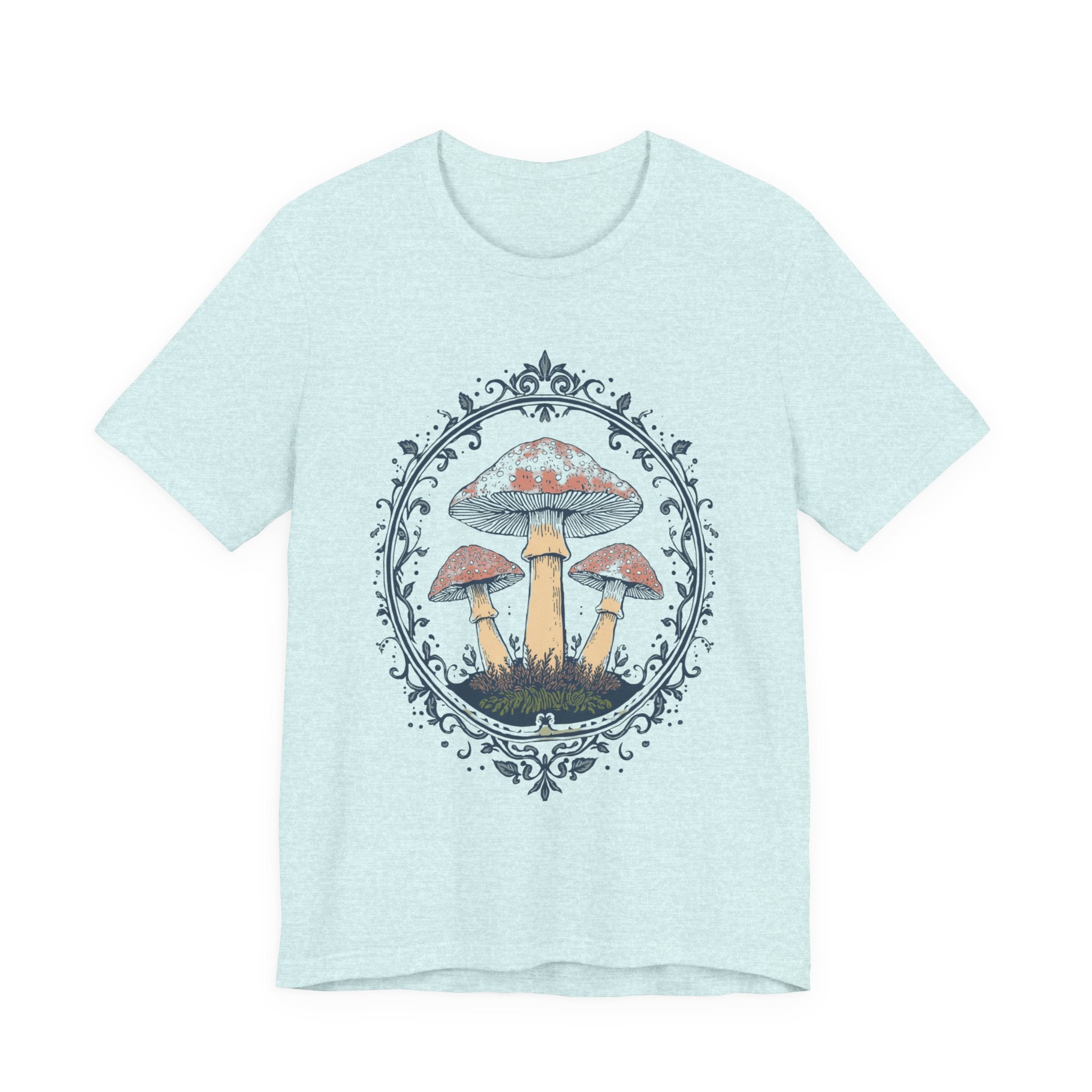 Mushroom Meadow Tee — Vintage Botanical Fungi Graphic T-Shirt