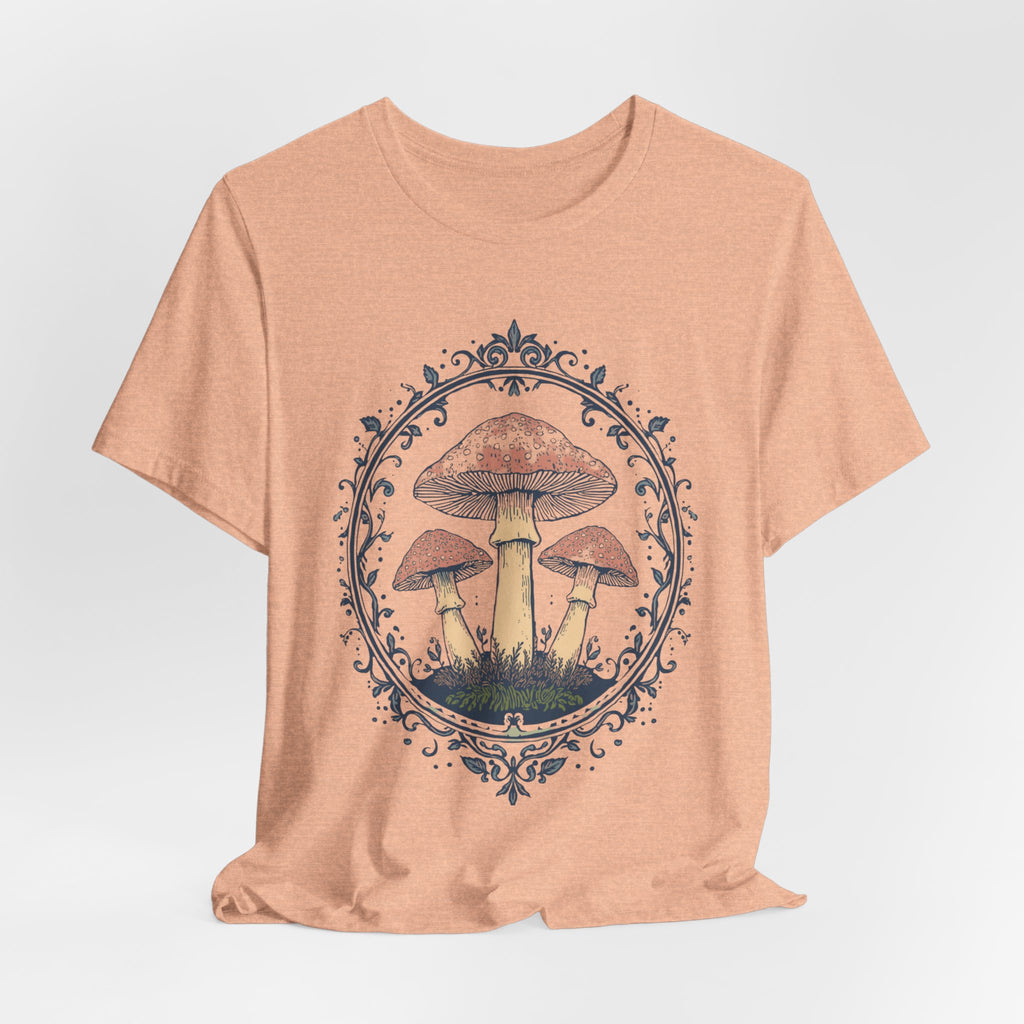 Mushroom Meadow Tee — Vintage Botanical Fungi Graphic T-Shirt