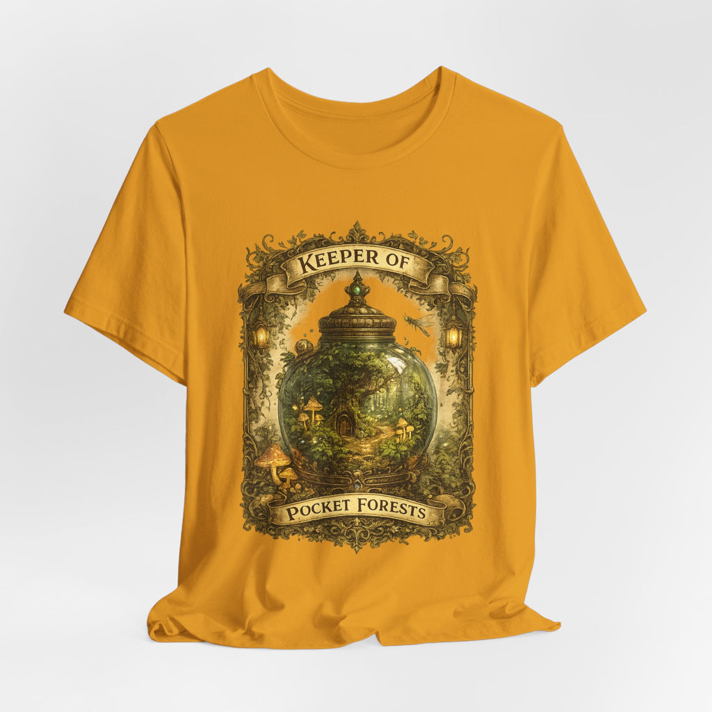 Keeper of Pocket Forests T-Shirt — Fantasy Terrarium Nature Tee