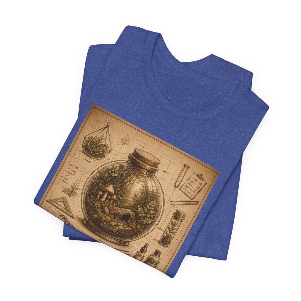 Architect of Tiny Ecosystems T-Shirt — Terrarium Builder Vintage Diagram Tee