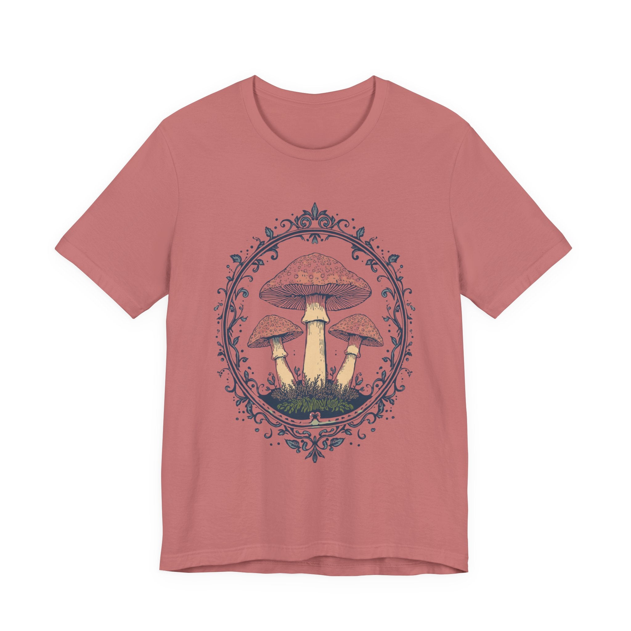 Mushroom Meadow Tee — Vintage Botanical Fungi Graphic T-Shirt