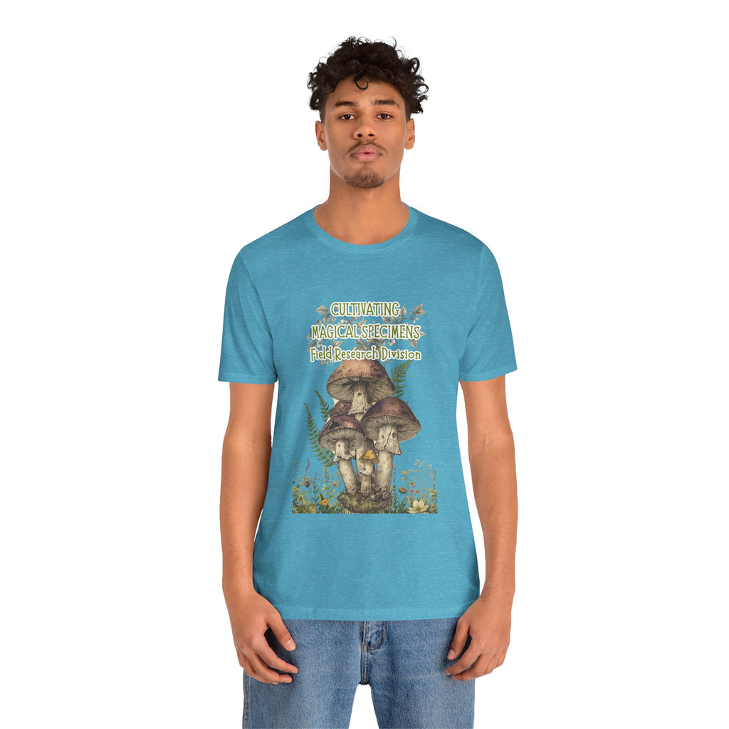 Mushroom Field Research Tee — "Cultivating Magical Specimens" Botanical Graphic Shirt