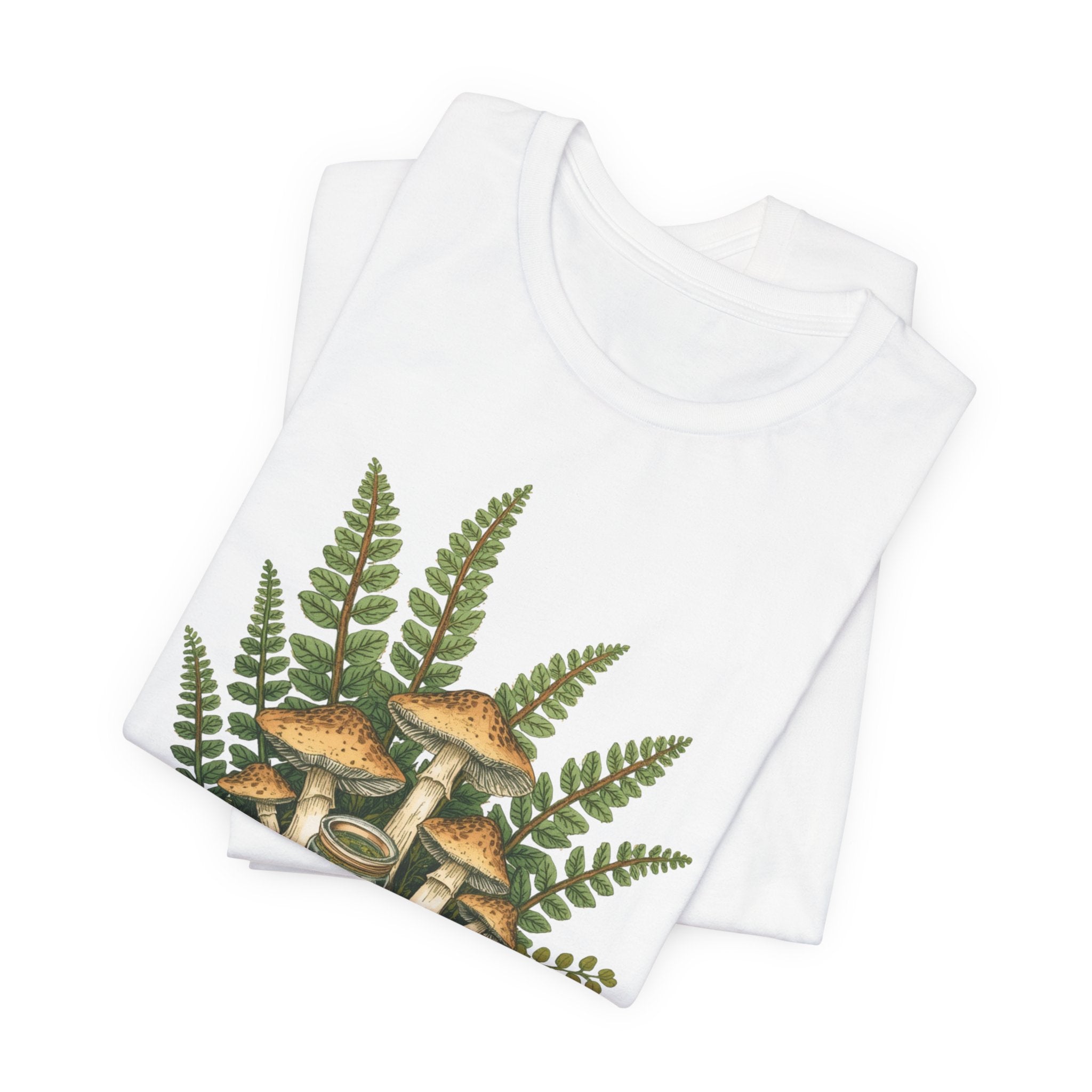 Mushroom Forest Tee — Ferns & Fairy Fungi Graphic T-Shirt