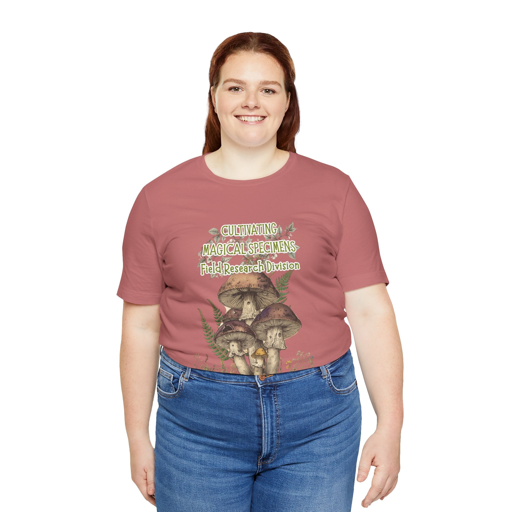 Mushroom Field Research Tee — "Cultivating Magical Specimens" Botanical Graphic Shirt