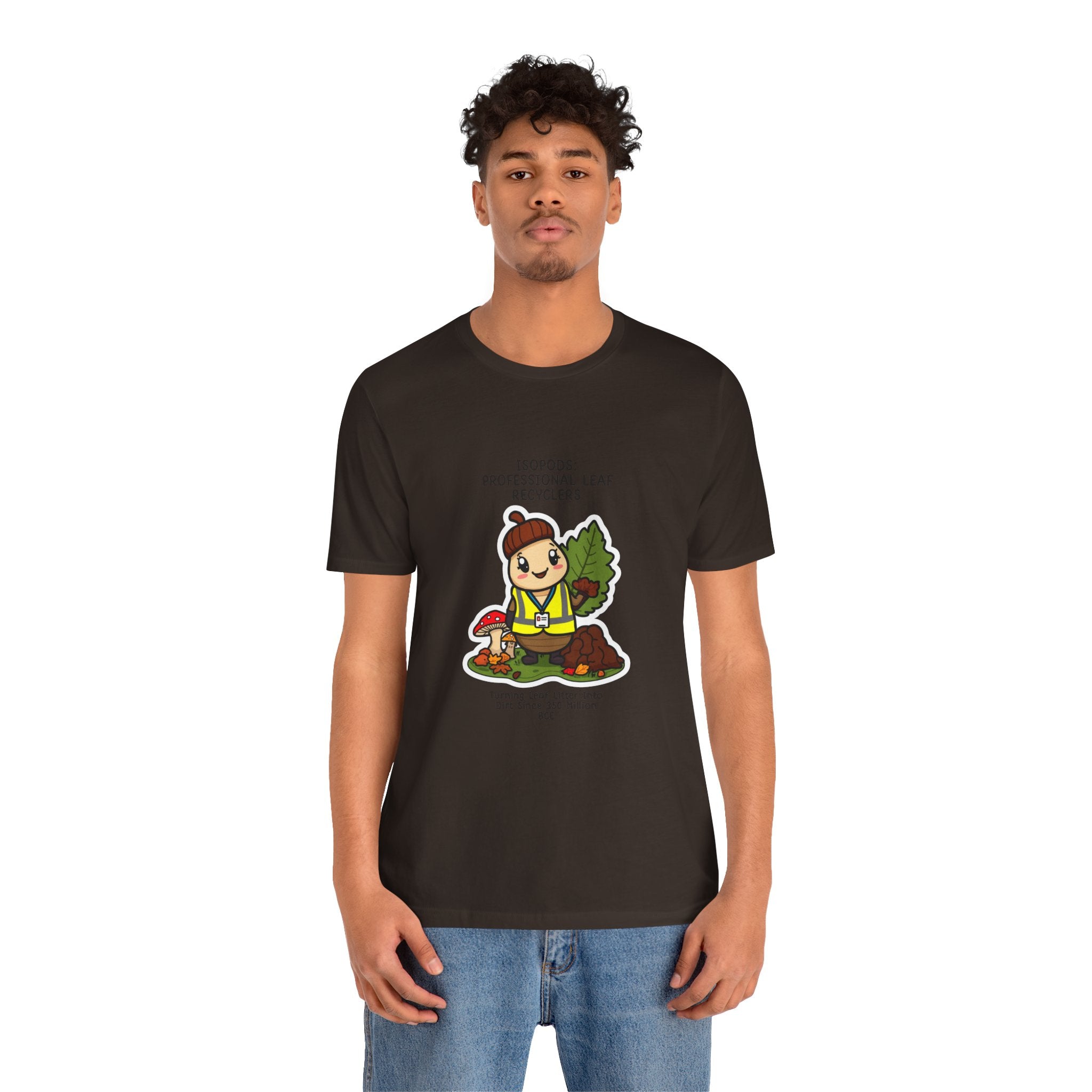 Leaf Recycler Cute Graphic Tee — “Professional Leaf Recyclers” Isopod Worker Shirt