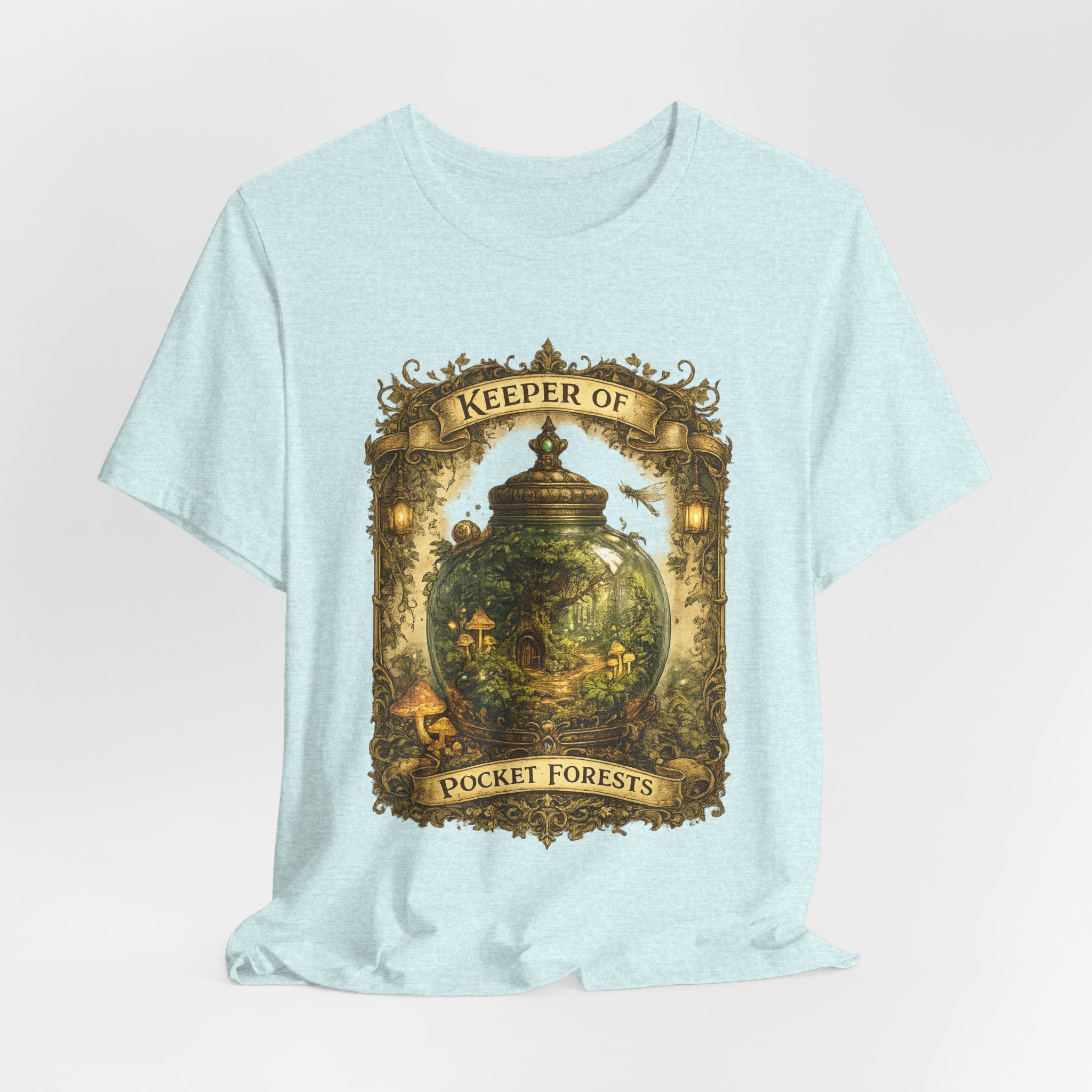 Keeper of Pocket Forests T-Shirt — Fantasy Terrarium Nature Tee