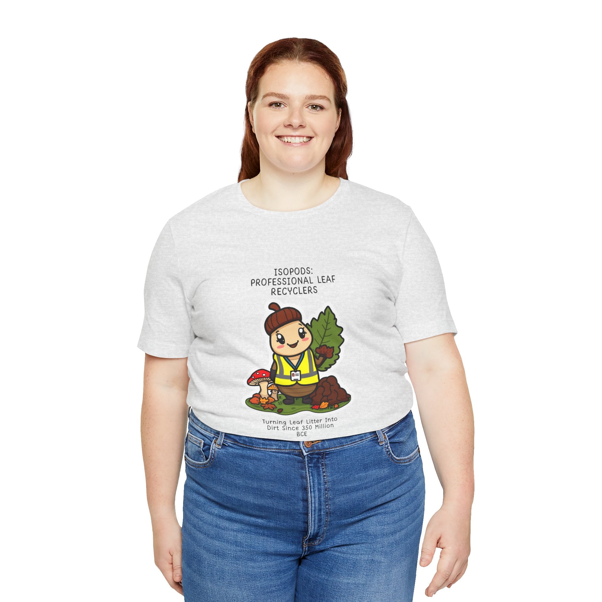 Leaf Recycler Cute Graphic Tee — “Professional Leaf Recyclers” Isopod Worker Shirt