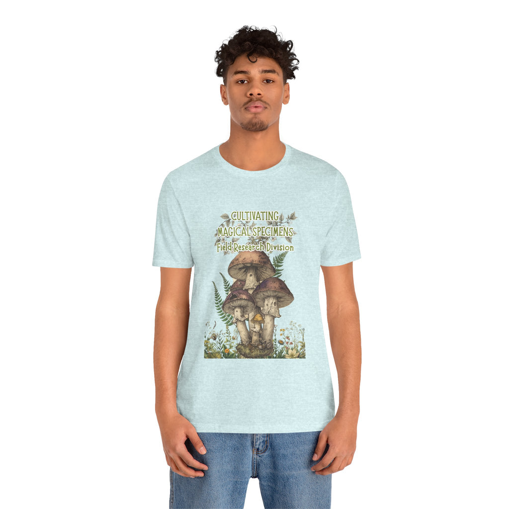 Mushroom Field Research Tee — "Cultivating Magical Specimens" Botanical Graphic Shirt