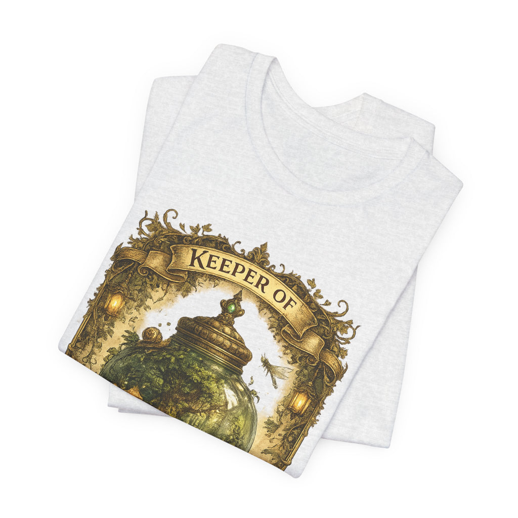 Keeper of Pocket Forests T-Shirt — Fantasy Terrarium Nature Tee