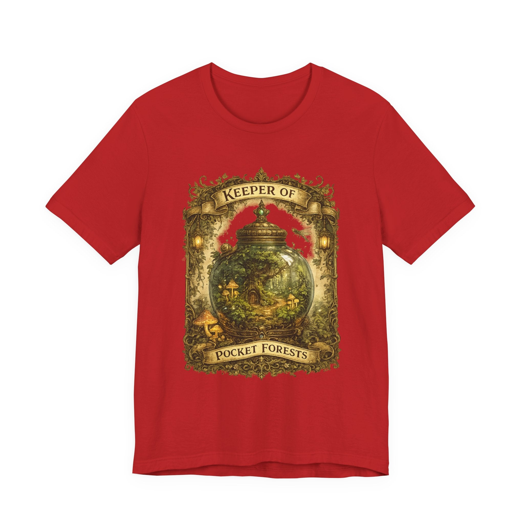 Keeper of Pocket Forests T-Shirt — Fantasy Terrarium Nature Tee