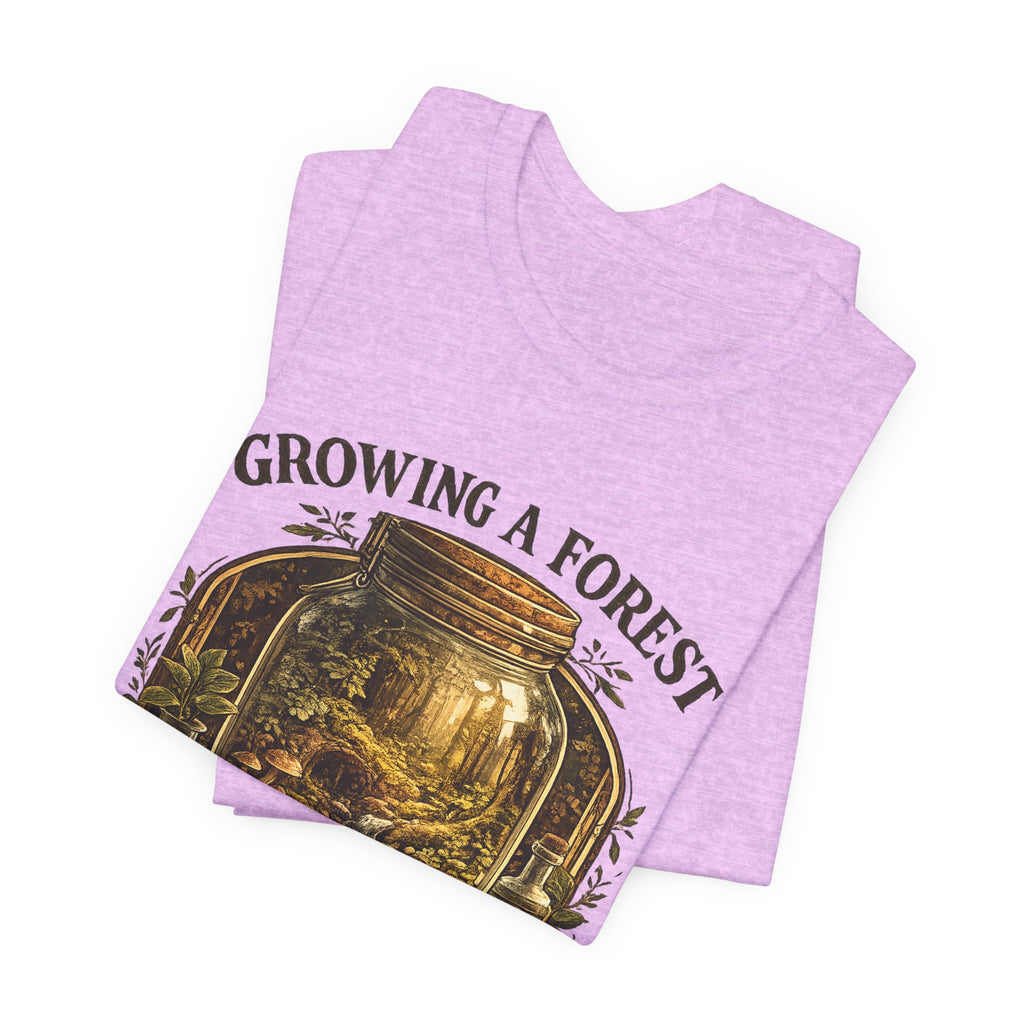 Growing a Forest Jar Tee — "One Jar at a Time" Moss & Terrarium T-Shirt
