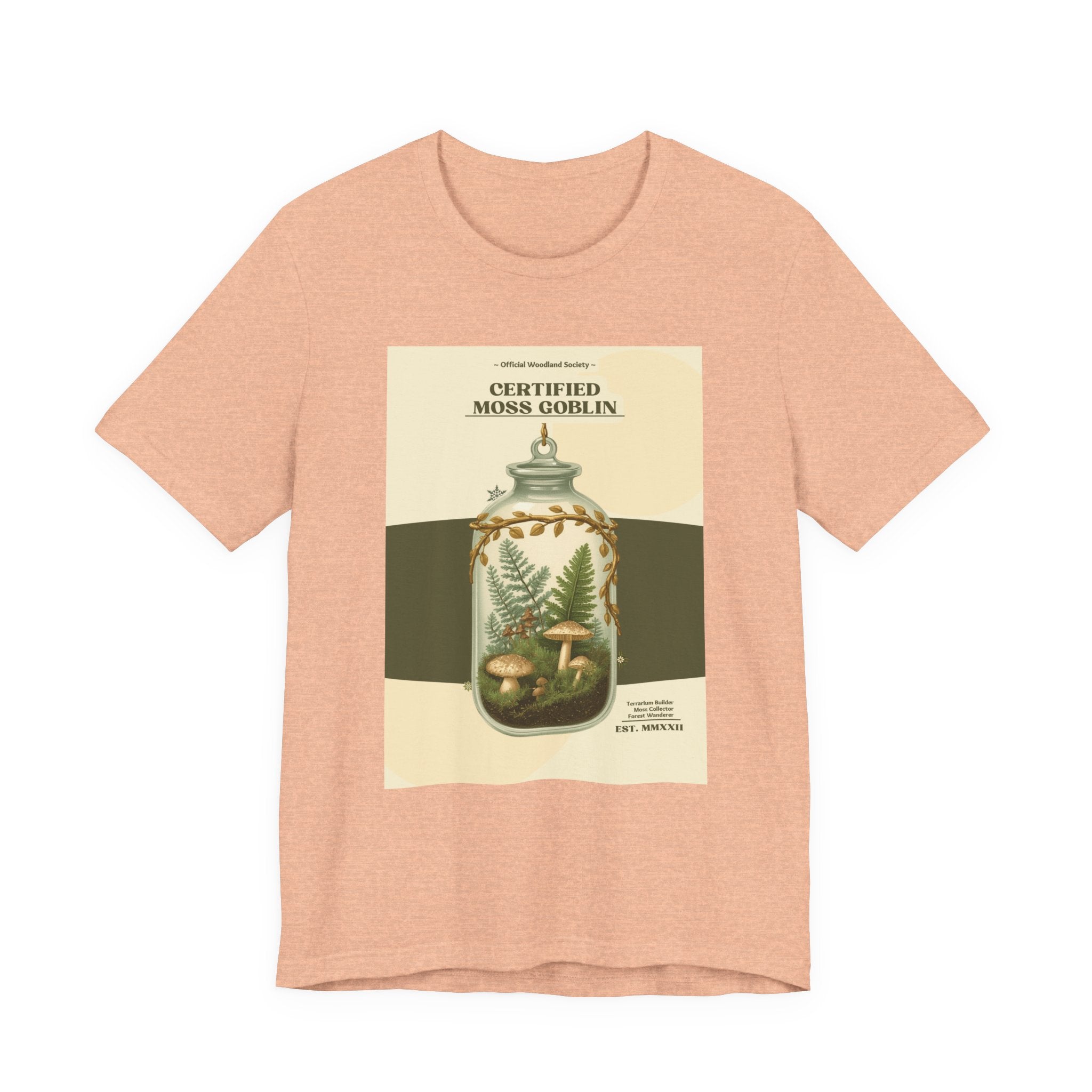 Moss Goblin Tee – 'Certified Moss Goblin' Botanical Jar Graphic T‑Shirt