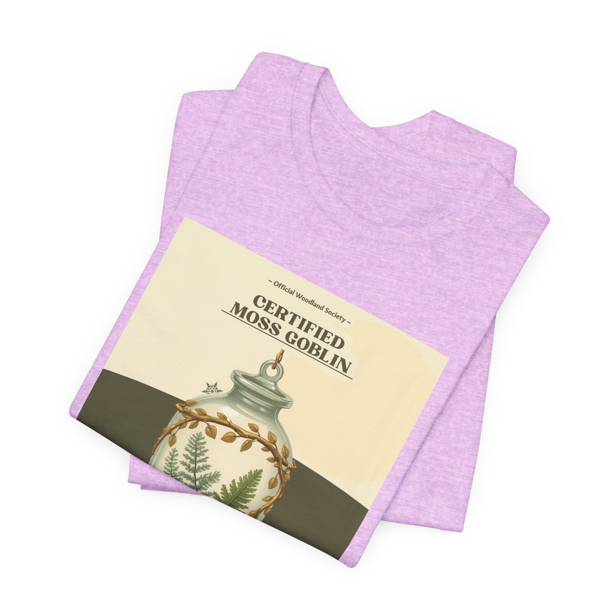 Moss Goblin Tee – 'Certified Moss Goblin' Botanical Jar Graphic T‑Shirt