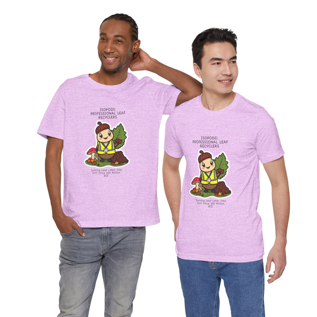 Leaf Recycler Cute Graphic Tee — “Professional Leaf Recyclers” Isopod Worker Shirt