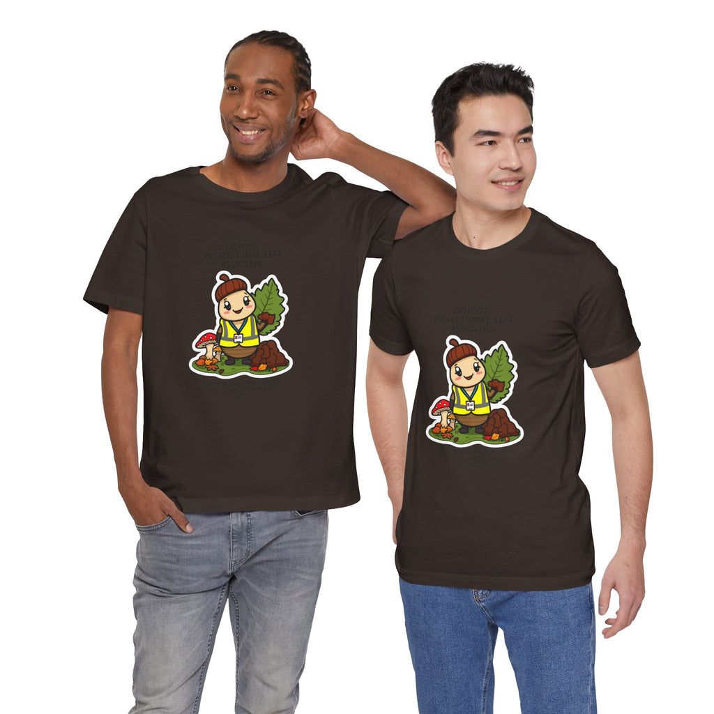 Leaf Recycler Cute Graphic Tee — “Professional Leaf Recyclers” Isopod Worker Shirt